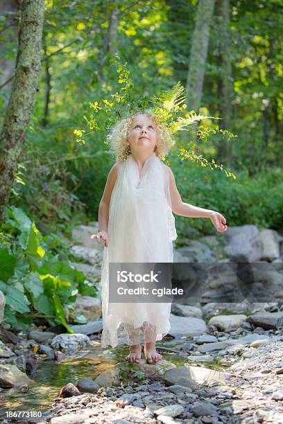 Woodland Fairy Looking Up Stock Photo - Download Image Now - Beautiful People, Beauty, Beauty In Nature
