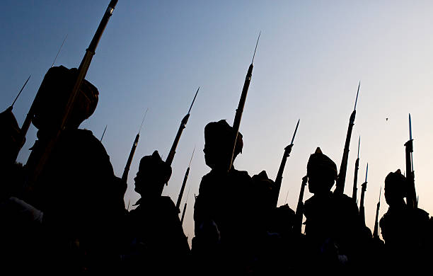 istock soldiers march during a parade 186773353
