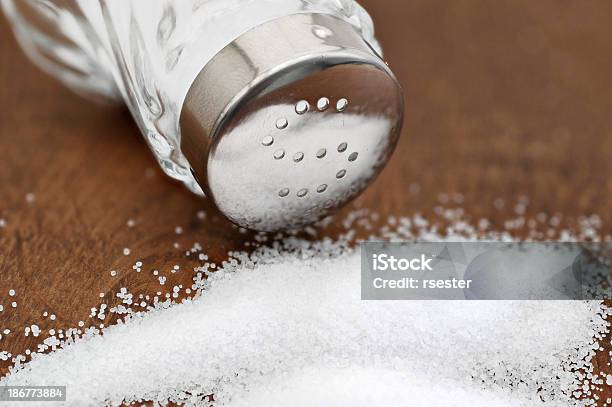 Salt Shaker With Metal Lid Stock Photo - Download Image Now - Condiment, Flour Sifter, Food and Drink