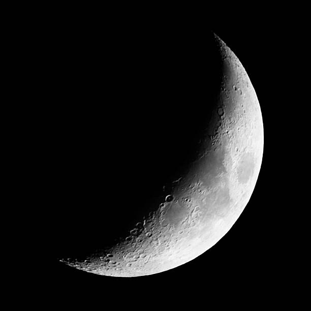 istock An image of the moon in its crescent phase 186773971
