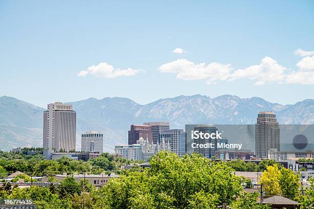 Horizonte De La Ciudad De Salt Lake Foto de stock y más banco de imágenes de Panorama urbano - Panorama urbano, Salt Lake City, Aire libre