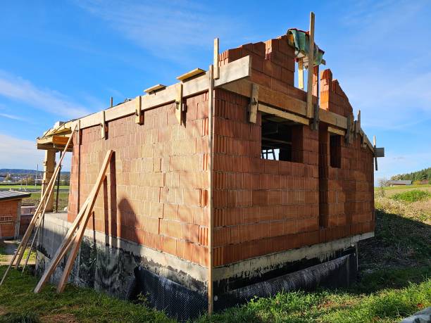 construction site of a house stock photo