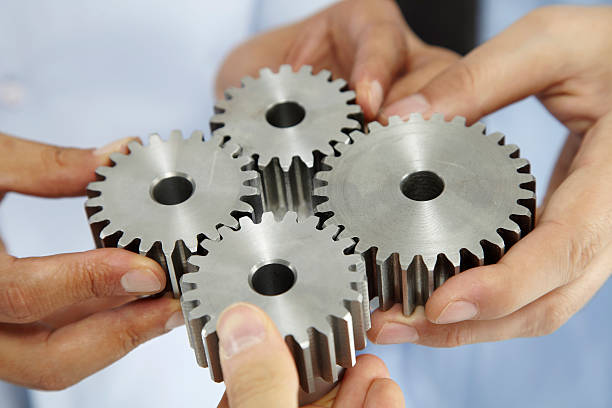 istock Business People With Gears 186776467