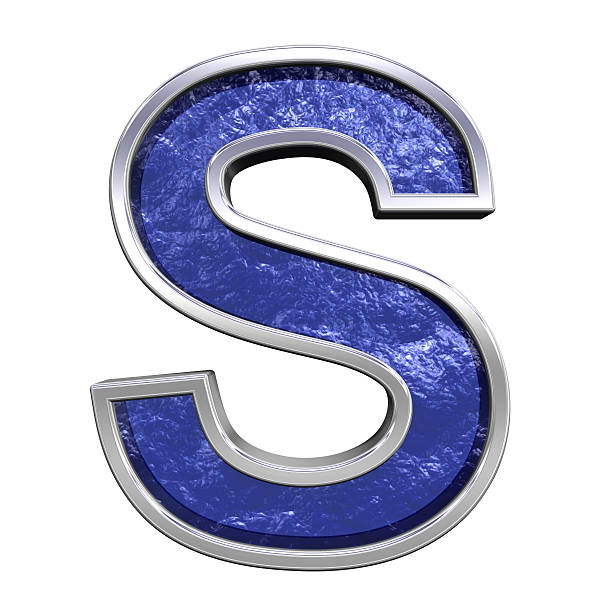 istock One letter from blue glass cast alphabet set 186776540