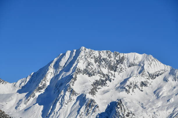 istock Europe’s highest mountain Mont Blanc covered with snow by winter 1867766087