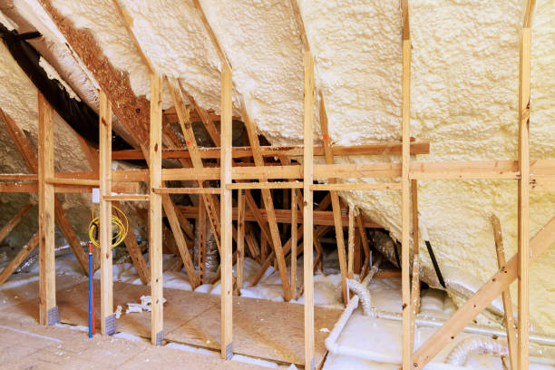 istock Wall is spray foam thermal hydro insulation in under construction 1867780731