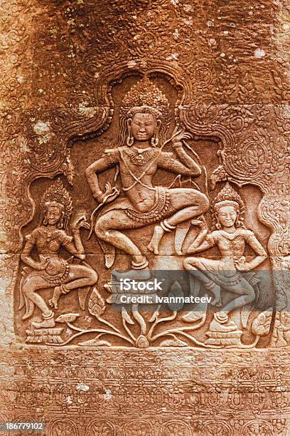 Foto de Apsara Escultura Angkor Wat Do Camboja e mais fotos de stock de Angkor Wat - Angkor Wat, Apsara, Arcaico