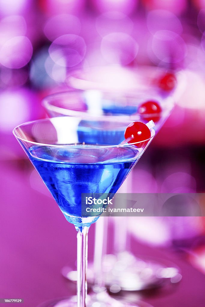 Colección de cócteles Martini azul - Foto de stock de Azul libre de derechos