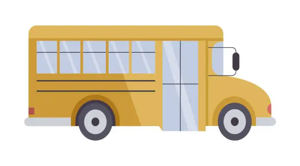 Vector illustration of Yellow school bus