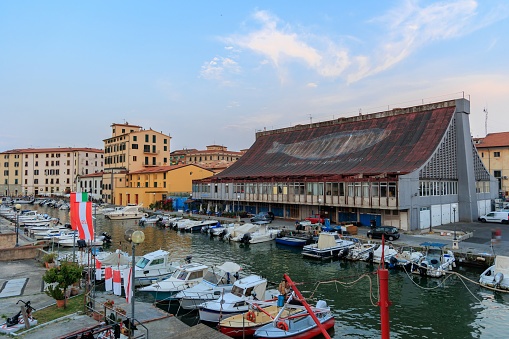 Livorno Tuscan city sea canal