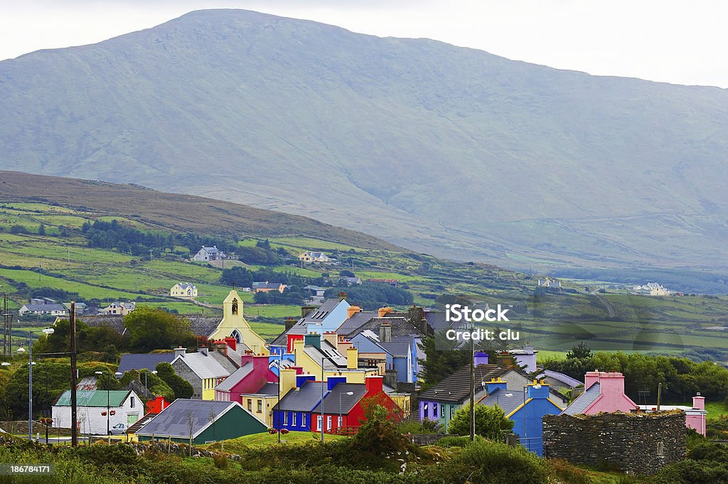 Typischen farbenfrohen irish village - Lizenzfrei Halbinsel Beara Peninsula Stock-Foto