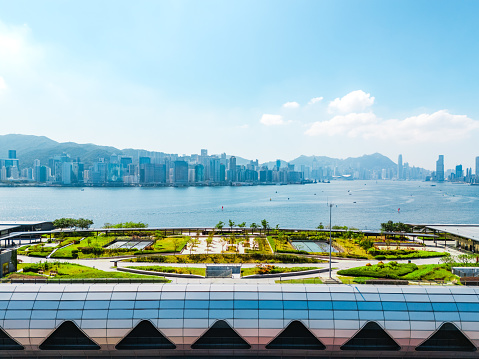 defaultKai Tak Cruise Terminal of Hong Kong from drone view