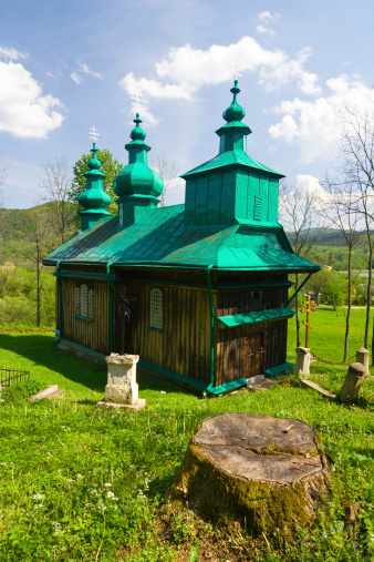 Church at Bohinj lake, Slovenia in summer.