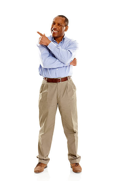 istock Mature man showing space for advertisement 186788554
