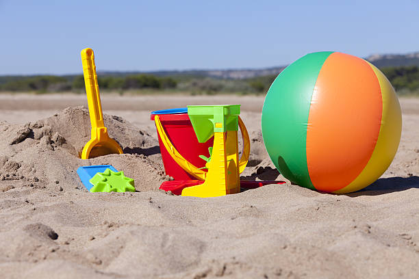 istock Colorful Toys on the Beach 186791884