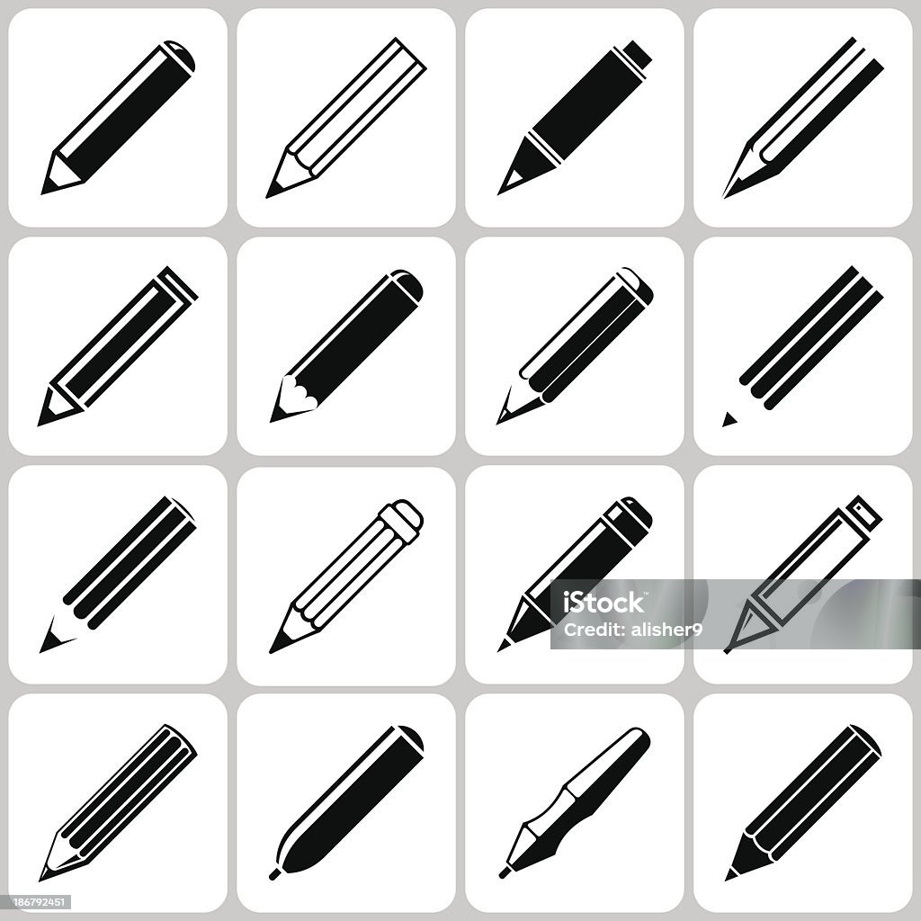 pencil icons set vector pencil icons set Pencil stock vector
