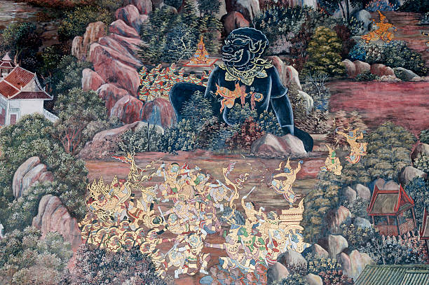 istock Thai style painting art 186793041
