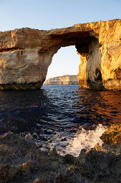 Azure window - rock formation over sea on Gozo, Malta