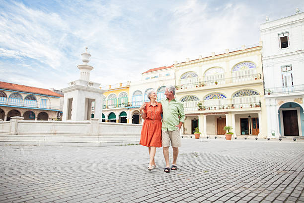 istock Loving couple walking on the town square 186794097