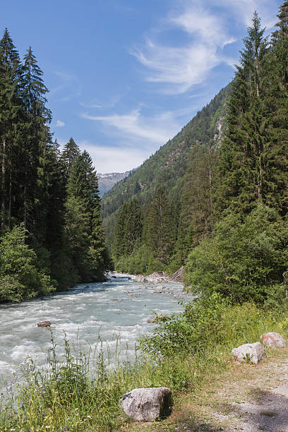 Mountain river stock photo