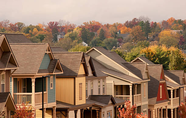 Townhomes stock photo