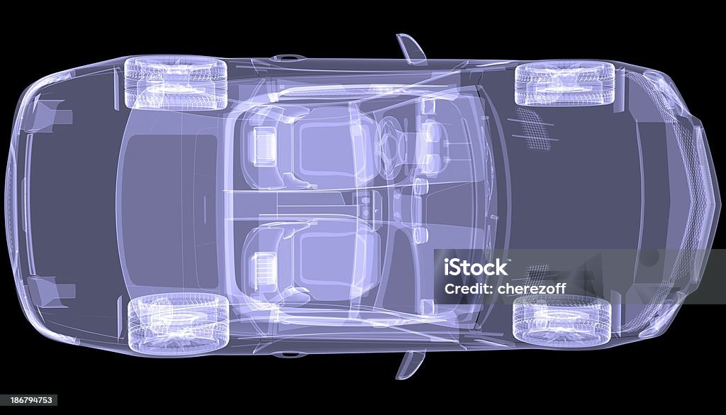 X-ray concept car X-ray concept car. Isolated render on a black background Car Stock Photo