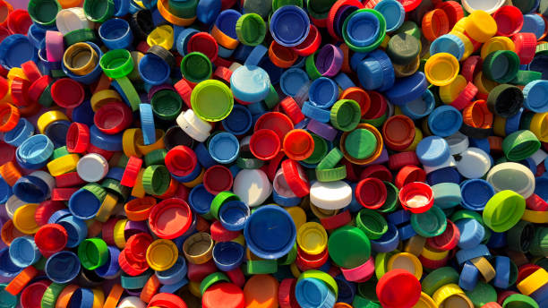 istock Recycling Plastic Bottle Caps. Plastic Material is Recyclable. 1867952203