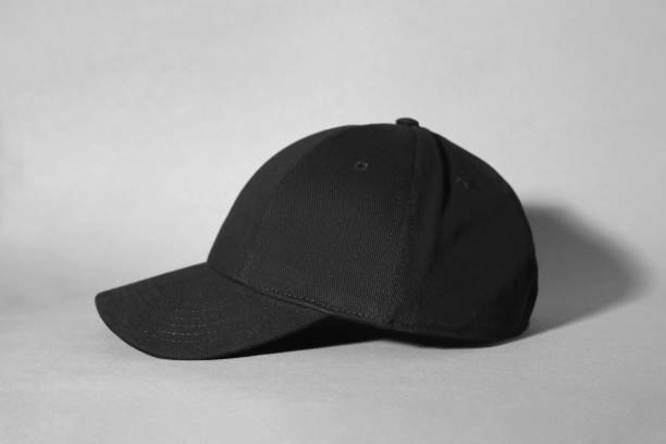 istock Stylish black baseball cap on grey background 1867963305