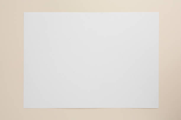 Sheet of parchment paper on beige background, top view