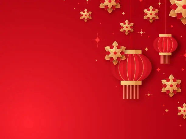 Vector illustration of Chinese New Year Lantern Background
