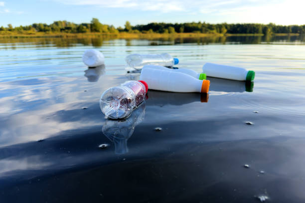istock Marine plastic pollution. Plastic waste in lake. Microplastics groundwater poisoning. 1867973615