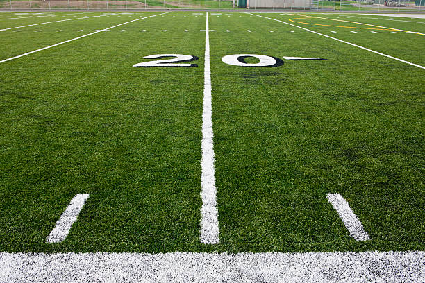 istock Twenty Yard Line on Football Field 186798476