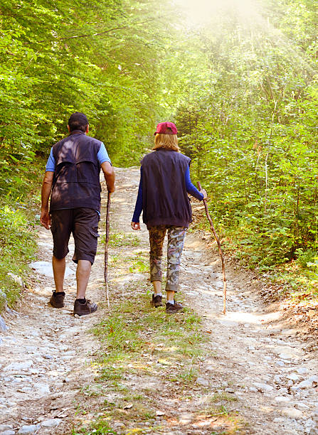 istock Senior Couple Hiking 186798485