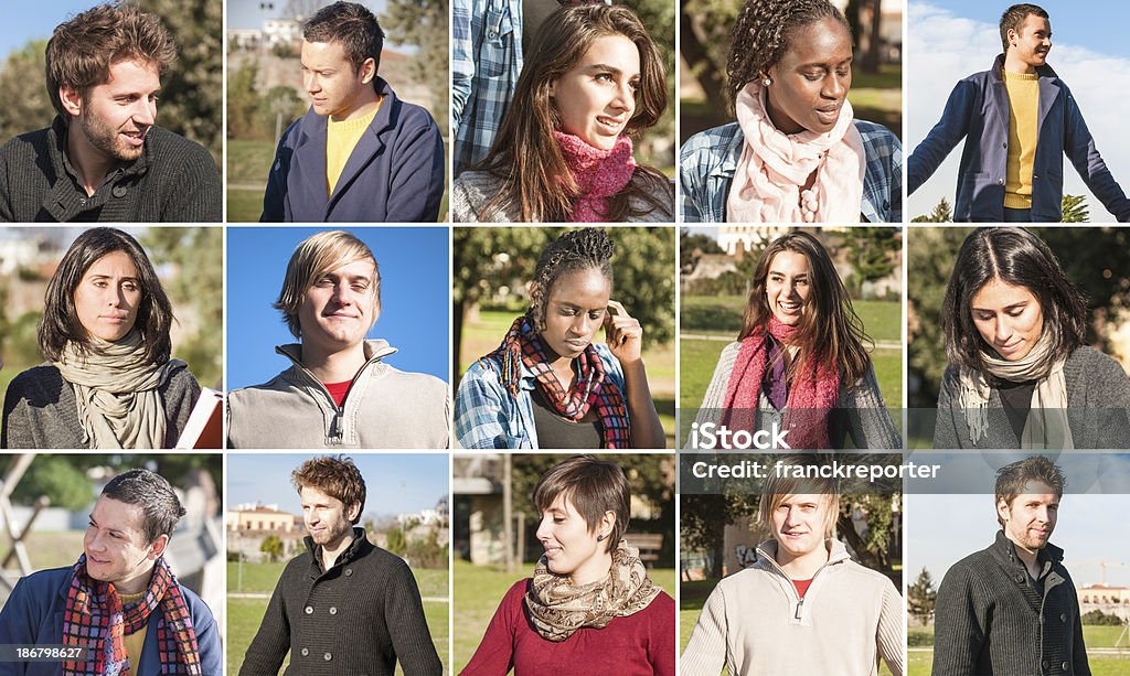 various characters people - multiracial http://blogtoscano.altervista.org/dan.jpg  18-19 Years Stock Photo