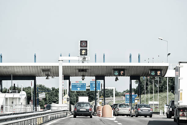 istock Toll gate at Macon in France 186799031