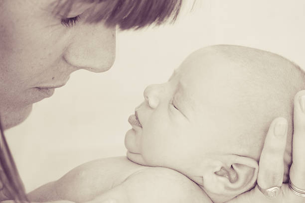 istock Young mother and new born baby 186800173