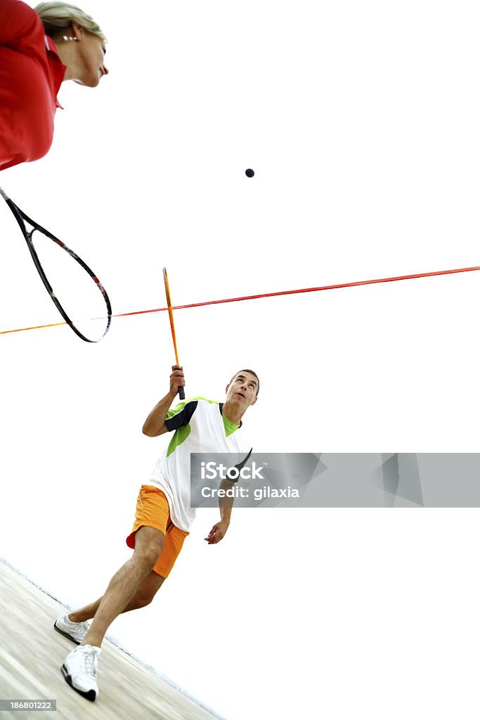 Gra w squasha. - Zbiór zdjęć royalty-free (Sport)