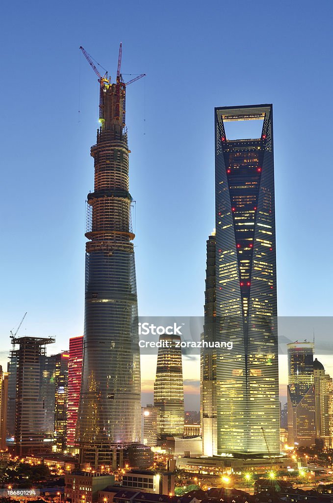 Shanghai new riferimento - Foto stock royalty-free di Acciaio