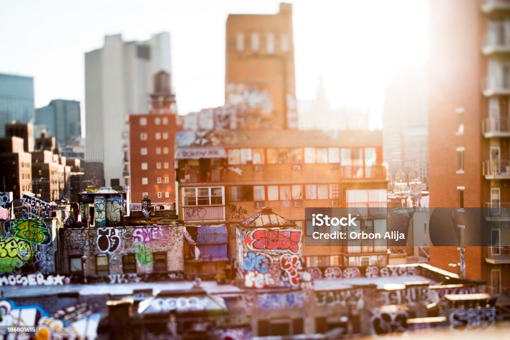 Dächer mit Graffiti - Lizenzfrei New York City Stock-Foto