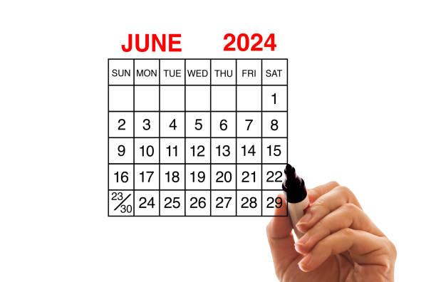 istock 2024 calendar June on white background 1868020032