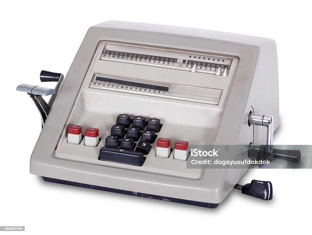 Old calculadora com Traçado de Recorte - Royalty-free Estilo retro Foto de stock