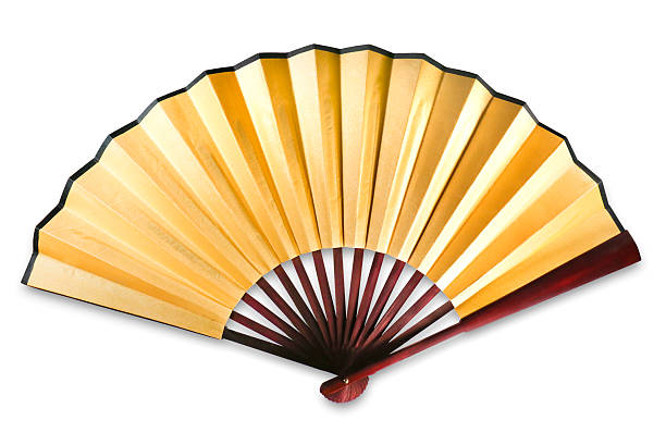 istock Golden Asian Fan 186803380