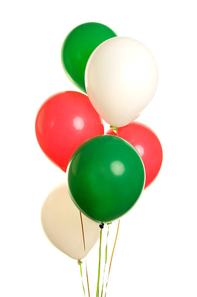 istock Red White and Green Balloons Isolated 186803967