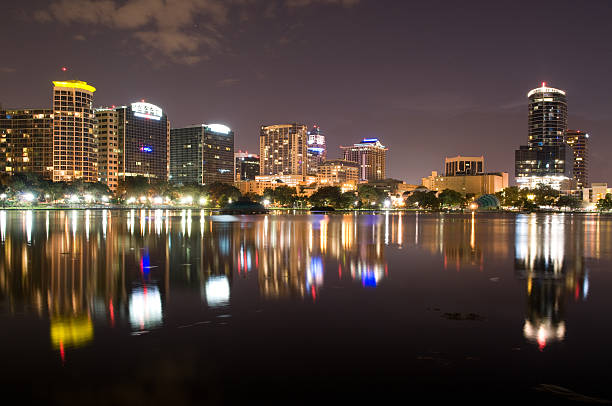 istock Orlando Cityscape at Night 186804332