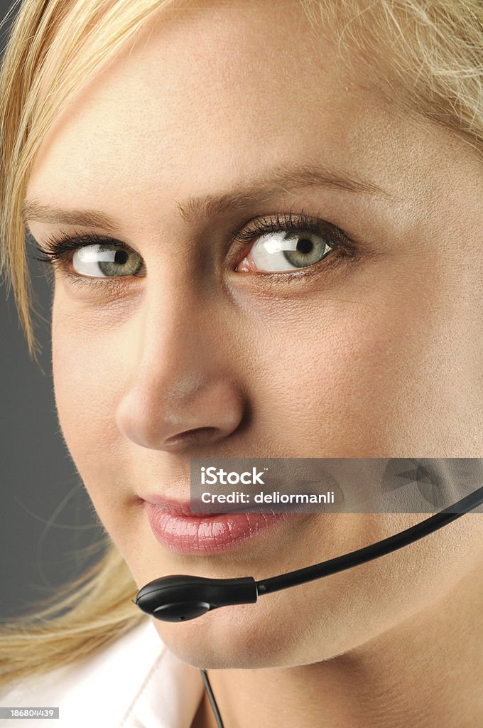 Bela Call Center dos funcionários - Foto de stock de Adulto royalty-free