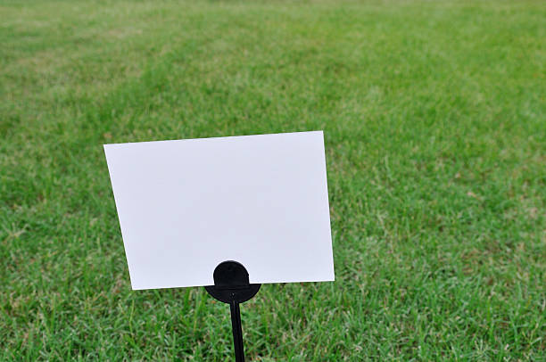 istock Blank Lawn Care Sign and Grass 186804919