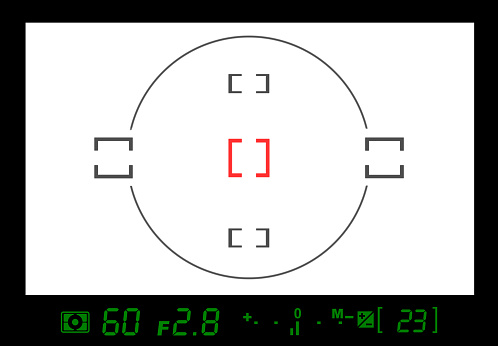 Mock up of digital camera's viewfinder.  Please contact me if you require a layered version - Corel Photopaint (.cpt) or Adobe Photoshop (.psd).  With this file you will be able to easily insert other images behind the screen marks.