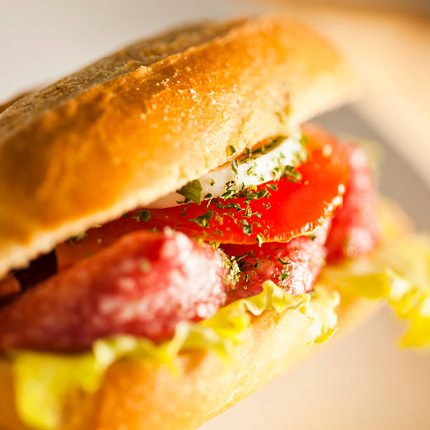 istock Tasty sandwich for breakfast 186805350