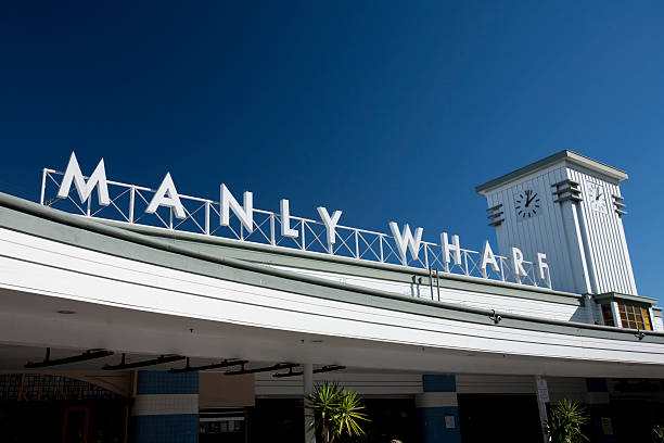 Manly Wharf, Ferry port, Sydney, Australia stock photo