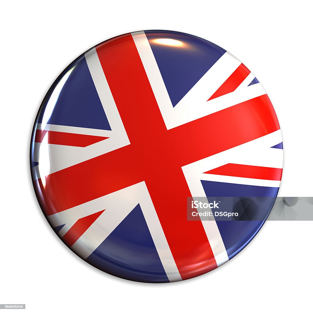 Bandeira do Reino Unido pin - Foto de stock de Alfinete royalty-free